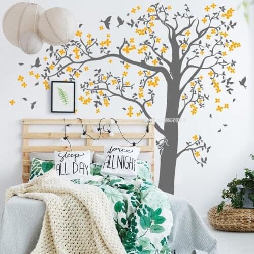 Forest Birch Tree Wild Animals Wall Decal Nursery Wall Decor Forest Wall Stickers For Kids Room Tree of Dreams Theme Decor LL879