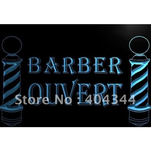 LK176- OUVERT Barber Poles OPEN LED Neon Light Sign home decor crafts