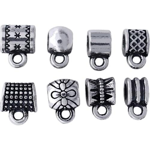 Fashion 5mm Bracelet Necklace Pendant Connector Charm Various Styles Perforated Beads Jewelry Accessories Can be mixed