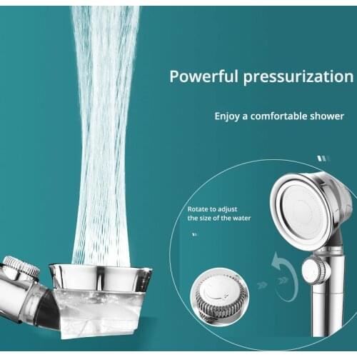 Powerful Pressurization Filter Purification Household Shower Head Water Saving Canopy Hand-Held Single-Head Cyclone Leaf