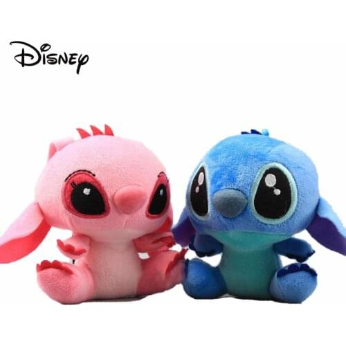 Disney Cartoon Stitch Plush Dolls Anime Toys Plush Stuffed Toys Christmas New Year Kids birthday Gifts Lovers Key Chain Pendant