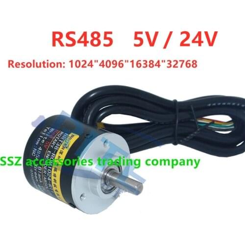 Single-turn RS485 5V 24V angle differential rotation absolute value magnetic encoder high-resolution power-off memory