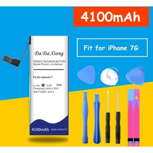 Original Da Da Xiong High Capacity 4100mAh Battery For iPhone 7 7G Battery With Repair Installation Tools As Gift