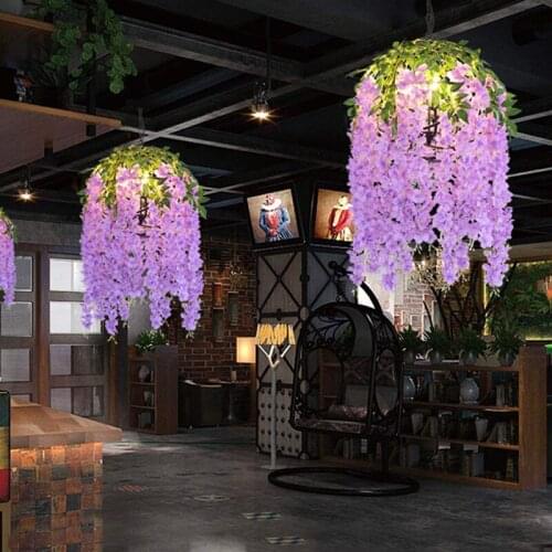 Green Plant Restaurant Pendant Lights Pub Hot Pot Barbecue Restaurant Music Bar Creative Lighting Garden Home Green Pendant Lamp