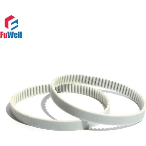 HTD5M Timing Belt 15/20/25/30mm Width White PU Toothed Belt 5M-2700/2710/2720/2740 Polyurethane Closed Loop Transmission Belt
