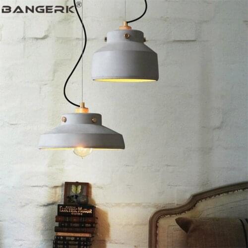 RH Loft Industrial Pendant Lamp LED Creative Vintage Cement Hanging Lights Dining Room Home Decor Indoor Lighting Fixtures