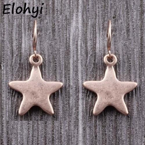 ELOHYI Women Pentagram Statement Eearrings Simple Alloy Earring Jewelry Wholesale For Girls For Women Gift Free Shipping