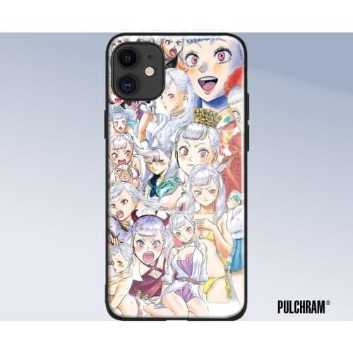 Silva Noelle Black Soft Silicone glass Phone case cover for iPhone SE 6s 7 8 Plus X XR XS 11 12 mini Pro max