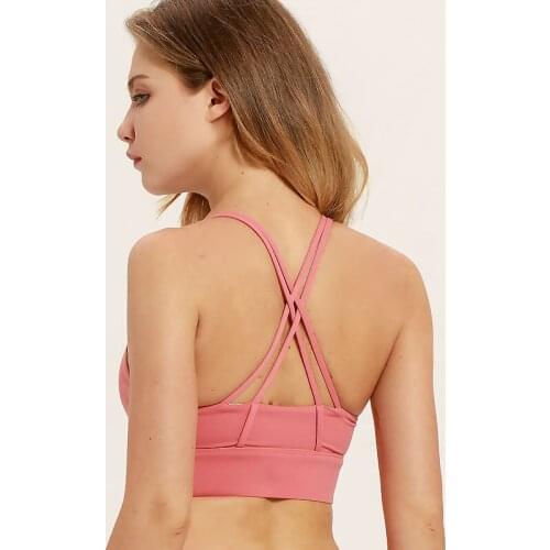 Brocade imitation cotton sports bra Womens Fitness running underwear sexy beauty back shock-proof quick-drying yoga bra