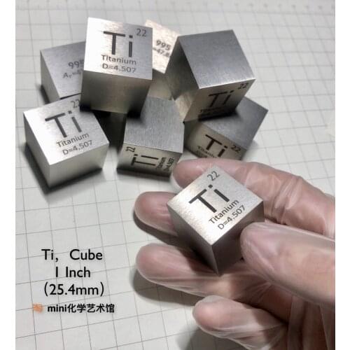 Ti Precision Titanium Cubic Titanium Block Paper Table Crafts One Inch Side Length