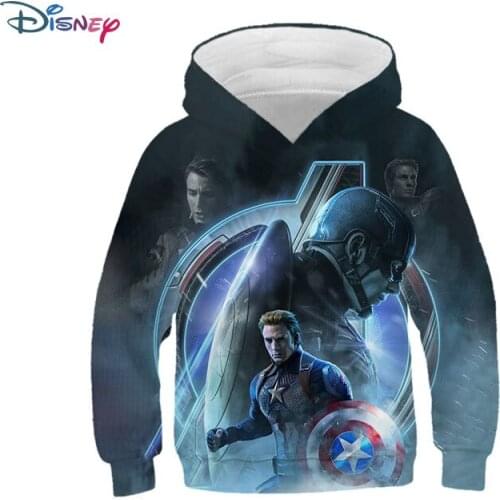 New Marvel Sweatshirt Hulk Spider-Man Captain America Avengers Sweater Cartoon Top Zipper Hoodie Childrens Clothes Boy Clothes