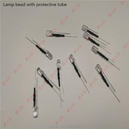 Protect tube bead with electric resistance 3mm red yellow blue green white orange warm whtie pink purple 5V/12V/24V 50pcs/lot