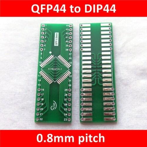10pcs TQFP44 to DIP44 QFP44 to DIP44 SOP to DIP pitch 0.8mm adapter pcb converter
