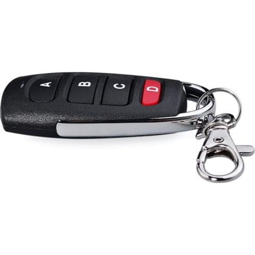 433MHz 4 Buttons Door Remote Control Key Fob Touch Switch Copying Transmitter Cloning Duplicator Garage Opener Electric Garage