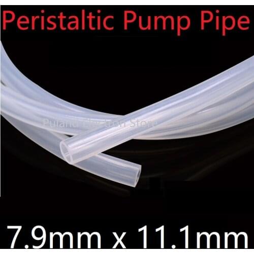 7.9x11.1 Peristaltic Pump Silicone Hose Transparent ID 7.9mm x 11.1mm OD Thickness 1.6mm FoodGrade Soft Flexible Pipe Water Tube