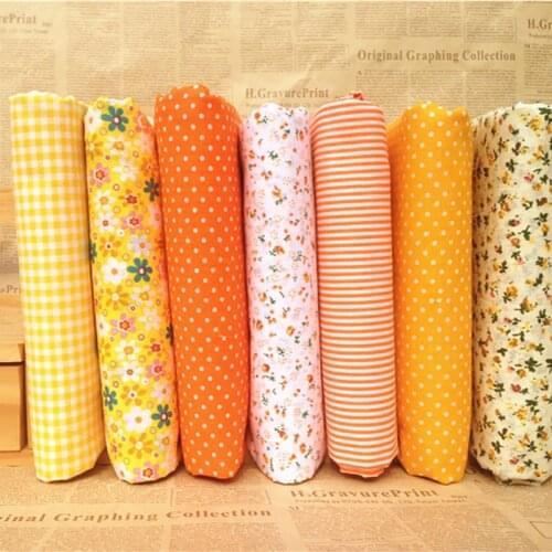 7pcs Cotton Fabric Handmade Sewing Home Decor Material Fabrics For Patchwork Felt Needlework DIY Floral Prints Fabric FAB05