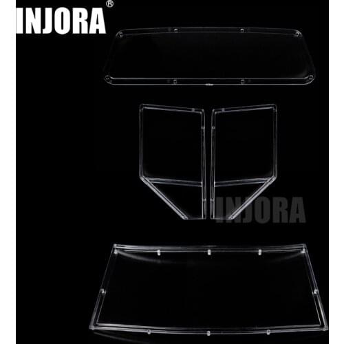 INJORA Car Windows for 1/10 RC Crawler 313mm Wheelbase Pickup Truck Hard Body Shell