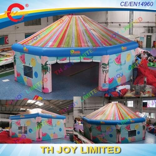 Free shipping 6m,8m or 10m outdoor giant inflatable beach bar tent inflatable party event disco dome tent inflatable yurt tent