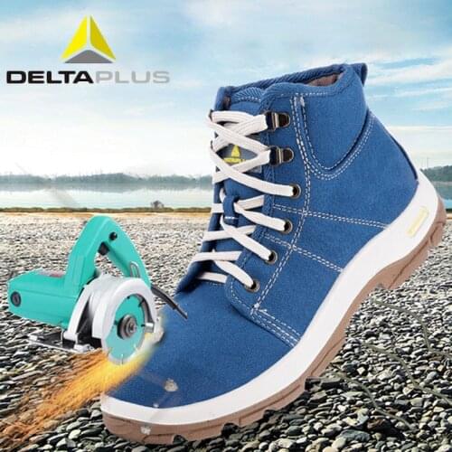 Deltaplus 301226 Safety Shoe Boots Breathable Canvas Steel Toe Cap Labor Shoes Anti-piercing Anti-static Fashion Safety Shoes