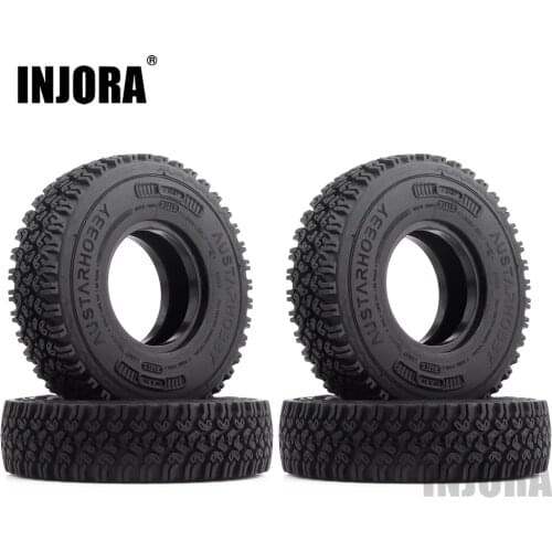 INJORA 4Pcs 1.55 Soft Rubber Terrain Wheel Tires for RC Crawler Car MST JIMNY Axial AX90069 D90 TF2 Tamiya CC01 LC70
