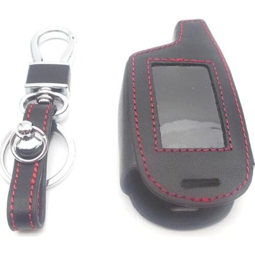 DXL3000 Leather Case Keychain for PANDORA LCD DXL3000 DXL3100/3170/3300 i-mod Alarm System Remote Control Cover
