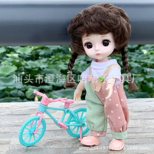 16CM Doll Dress Up Movable Joint Girl Toy Hand-Made Puppets BJD Simulation Sweet and Cute Gift Holiday Birthday Present