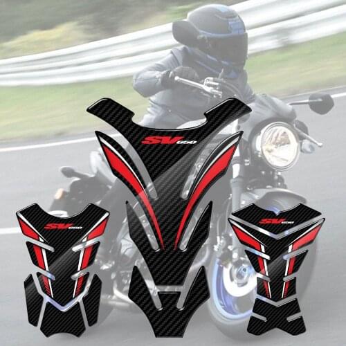 For Suzuki SV650 SV650S SV650X 3D Carbon-look Motorcycle Tank Pad Protector Sticker
