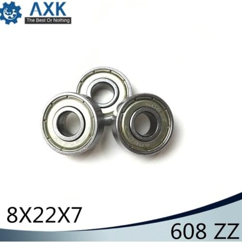 Desktop 3D Printer Special Bearing 608ZZ (10PCS) ABEC-5 8X22X7mm Mute Speed Miniature Ball Bearings ZZ809 Reprap Prusa i3 Parts