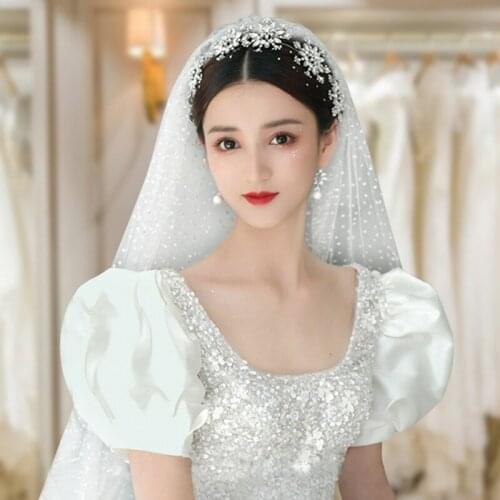New Bride Princess Crown High-end Retro Hairband Wedding Headwear Hair Jewelry Accessories Bridal Tiaras HQ0168