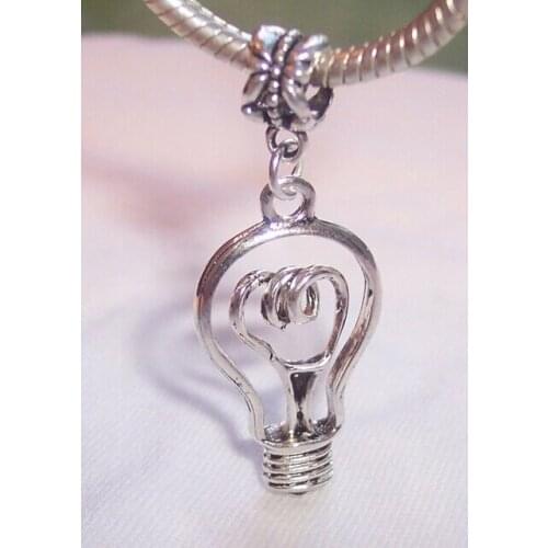 New Fashion 100 Pcs Tibetan silver Alloy Charm Large Light Bulb Pendant Bracelets&Necklaces Jewelry Accessories Free Shipping