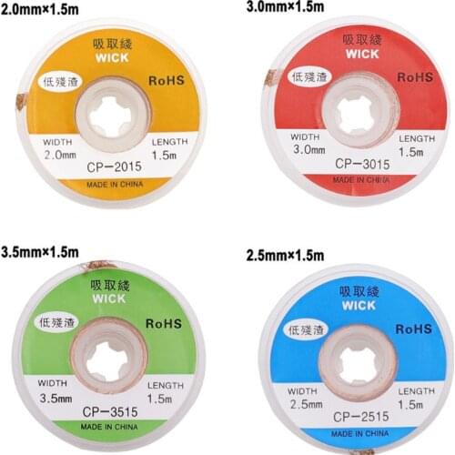 2021 New 1.5M Desoldering Braid Welding Solder Remover Wick Wire Low Residue Tin Strip