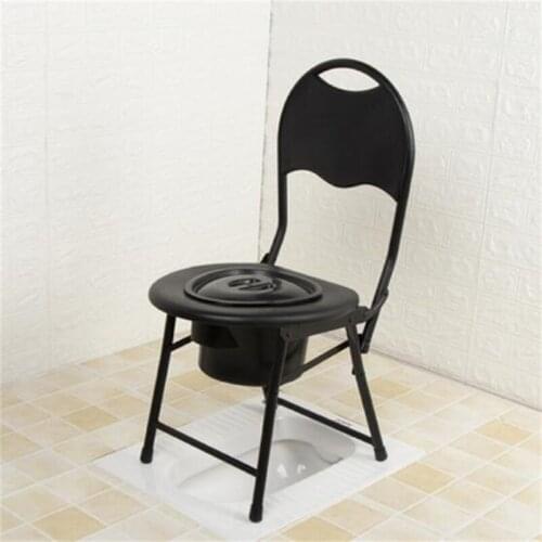 O type Folding pregnant woman Bath chair Commode chair skidproof Patient potty chair with closestool