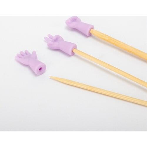 6pcs Knitting Needles Point Protectors/Stoppers 2 Sizes for Knitting Craft