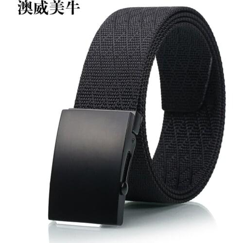 High quality nylon canvas belt for men Fashion luxury Army Tactics design mens belt casual style male strap Gift for man n36