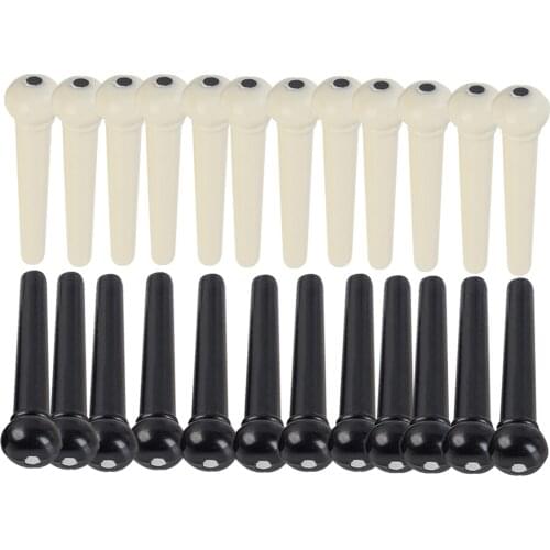 24pcs/set Acoustic Guitar Bridge Pin Fixed Tuning Tone Durable Tailpiece Performance School String Nail Pegs Musical Instruments