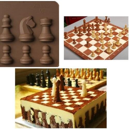 Princess castle International chess silicone mold fondant mold cake decorating tools chocolate gumpaste mold