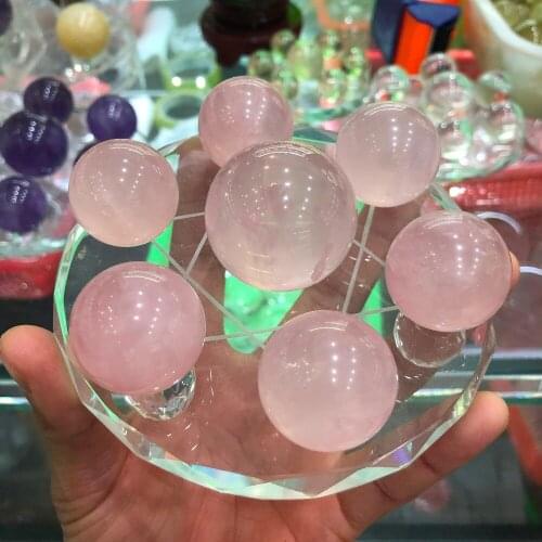 Feng shui synthetic powder crystal seven-minute star pendulums powder crystal crafts powder crystal ball family pendulums
