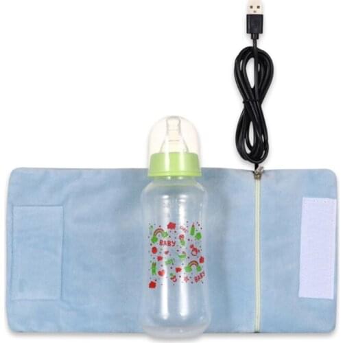 T5EC Portable USB Baby Bottle Milk Warmer Infant Feeding Bottle Thermostat Heated Bag