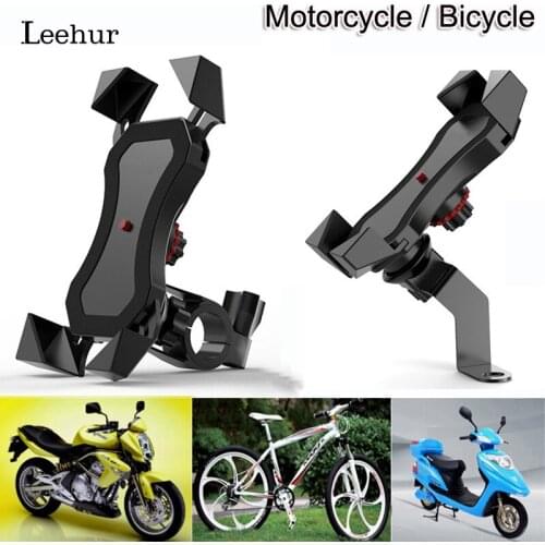 Universal Bicycle Phone Holder for 4.5-6.6 in 360 Rotation Motorcycle Mirror Stand Phone Mount Holder Handlebar GPS Bracket Rack