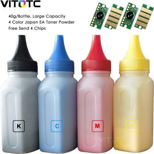 Vitotc Japan EA Toner Powder Reset Chip Kit Compatible for Dell E525 E525w Color Multifunction Laser Printers Cartridge Refill