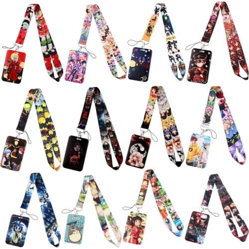 DZ2276 Japanese Anime Lanyards for Women Key Neck Strap lanyard card ID Holder Key Chain Key Rings Badge Holder DIY Hang Rope
