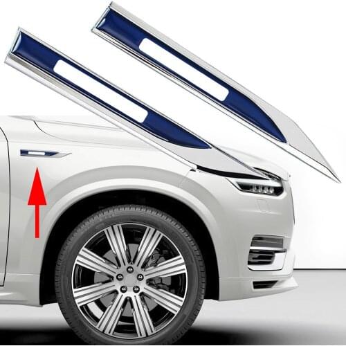 1-20 Pair For Volvo Logo Fender Letter Emblem 3D Trim Sticker For S40 XC60 XC70 V40 S60 S70 S80 S90 C30 C60 XC40 Car Tuning