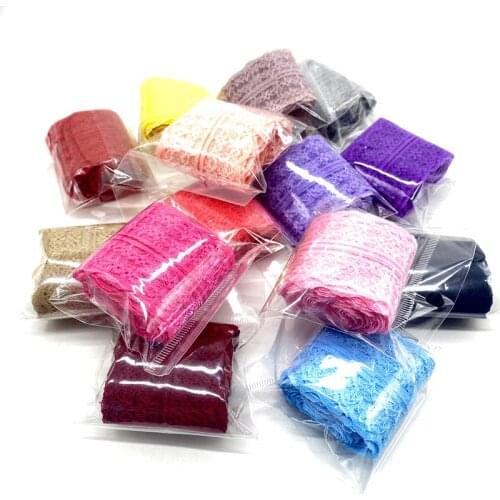 5Yards 40mm Wide Bilateral Handicrafts Embroidered Net Lace Trim Ribbon Wedding/Birthday/Christmas/Bow Decorations