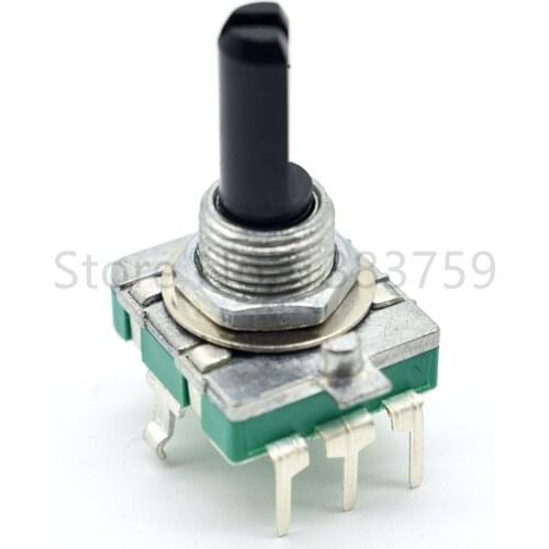 EC16 type 360 degree rotary encoder with push switch digital pulse potentiometer 24 positioning half axis length 20MM