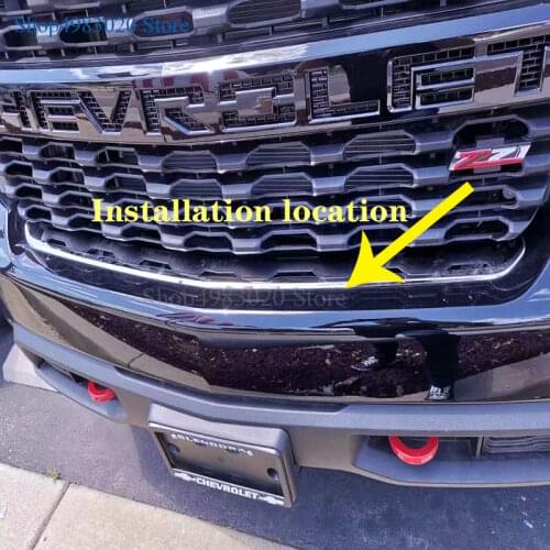 For Chevrolet Silverado 1500 2019 2020 ABS Chrome Car Front Bumper Grill Grille Cover Trim Sticker Styling Accessories