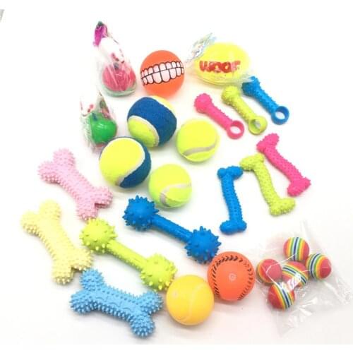 TPR Pet Toys Chew Dog Toys Teddy Puppy No Poison Health Chew Interactive Rubber Pacifier Bones Molar Clean The Teeth Funny Games