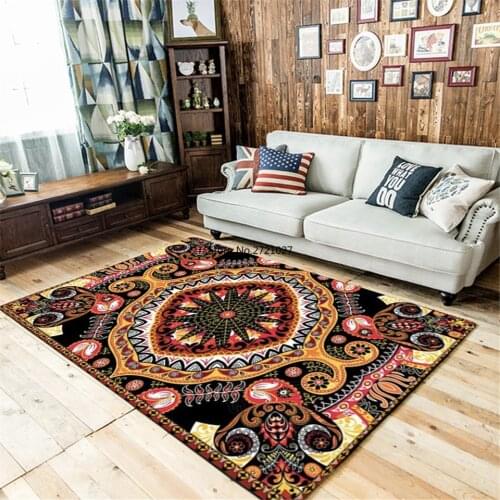 Bohemian Turkish Ethnic Style Retro Carpet Living Room Colorful Bohemian Carpet Floor Mat Bedroom Balcony Carpet