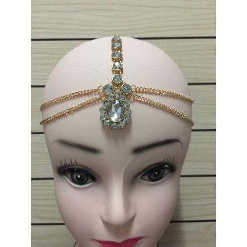 Beautiful matha patti hair style Handmade Kundan Stone Indian Head Piece