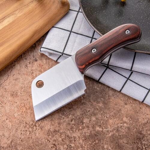 4CR13 Stainless Steel Mini Paring Knife Chinese Kitchen Chef Knife Utility Sliced Tang Household Outdoor Portable Cooking Tools