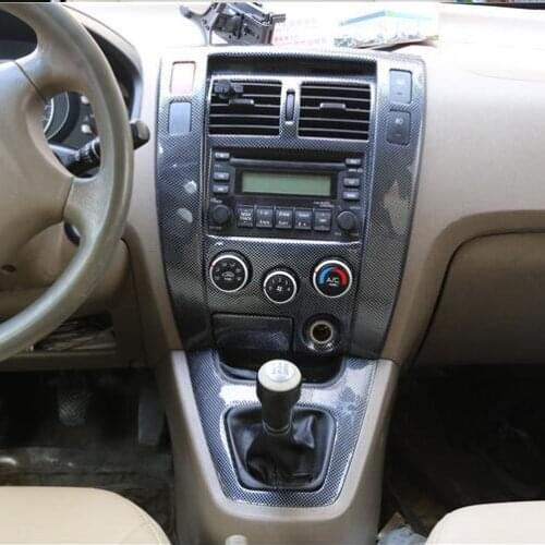 Carbon Fibre Window Gear Air Outlet Center Console Door Handle Decorated Frame For Hyundai Tucson 2006 0708 0910 11 12 13CAA383A